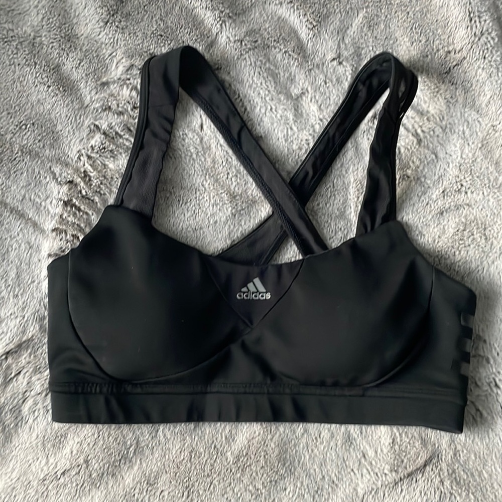 Adidas Black Supernova Mesh Sports Bra Size Medium